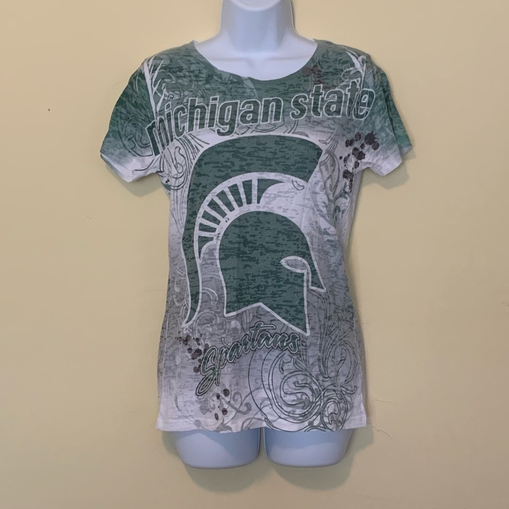 Michigan State Spartans MSU burnout T-shirt